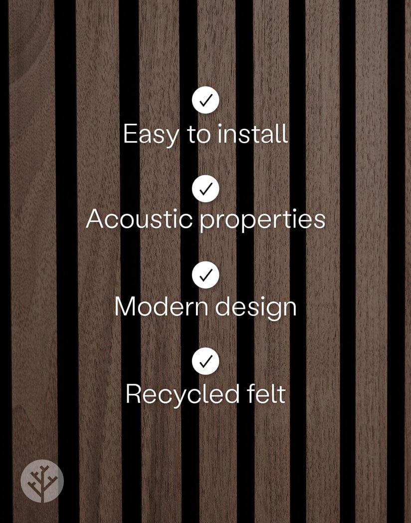 Luxury American Walnut Acoustic Slat Wood Wall Panels