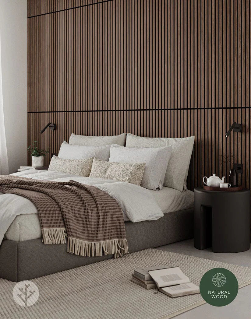Luxury American Walnut Acoustic Slat Wood Wall Panels